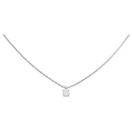 Tiffany & Co Collana Solitaire Tiffany in Platino con Pendente in Diamante