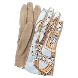 Hermès Handschuhe Blau und Braun