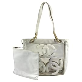 Borsa Tote a Spalla Chanel Vintage CC Coco Mark Logo