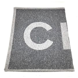 Chanel 19K Logo Large Stole Blanket Scarf Schal