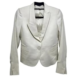 Neil Barrett Blazer de lino blanco