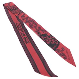 Christian Dior Seidenschal Schwarz und Rot