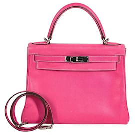 Hermès HERMES Candy Kelly 28 Borsa 2-Way in Rose Tyrien Ruby Pink