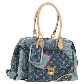 LOUIS VUITTON Monogram Patchwork Denim Bowery Bag Blue M95376 LV Auth am11889SM