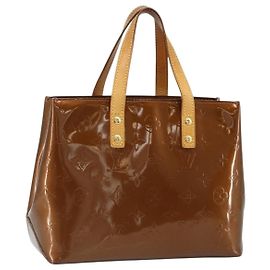 LOUIS VUITTON Borsa Monogram Vernis Reade PM Bronze M91146 LV Auth BA13463