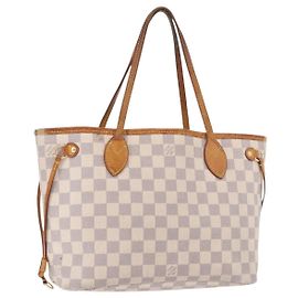 LOUIS VUITTON Bolso Tote Neverfull PM Damier Azur N41362 LV Auth 187671