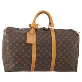LOUIS VUITTON Borsa Boston Monogram Keepall 50 M41426 LV Auth 186242A