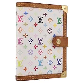 LOUIS VUITTON Monogram Multicolor Agenda PM Cover White R21074 LV Auth 187520