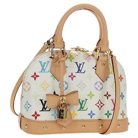LOUIS VUITTON Monogram LV x TM Alma BB Hand Bag 2way White M13078 Auth 185039SM