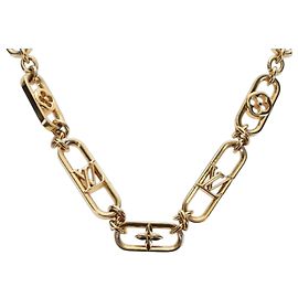 Collana LOUIS VUITTON My LV Chain GM in metallo Tonalità Oro M01123 LV Auth bs35604M