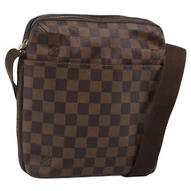 LOUIS VUITTON Borsa a tracolla Damier Ebene Trotteur Beaubourg N41135 LV Auth ka4850