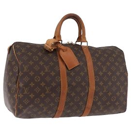 LOUIS VUITTON Monogram Keepall 45 Boston Bag M41428 LV Auth 187640