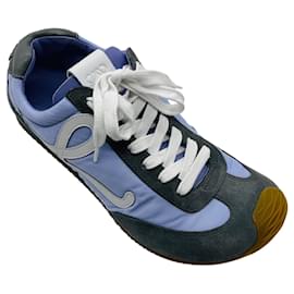 Loewe Ballet Runner Sneaker aus Wildleder und Nylon Hellviolett / Weiß / Dunkelgrau