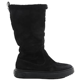 Botas Louis Vuitton Breezy line 19-year Monogram Suede x Sheepskin en Negro CL0169, Talla 38 EU
