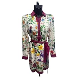 Robe en soie Gucci Flora