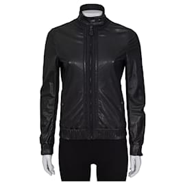 Veste en cuir noir Bottega Veneta - IT 38 / XS Occasion