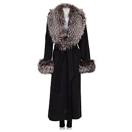 Cappotto grigio Zilli con bordo in finta pelliccia rimovibile - Taglia L Usato