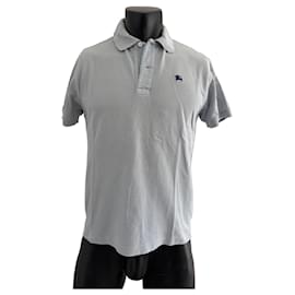 Polo Burberry de algodón azul claro