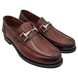 Mocassins en cuir marron Brecos - Autre Marque
