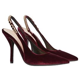 Gucci Décolleté Slingback in velluto bordeaux