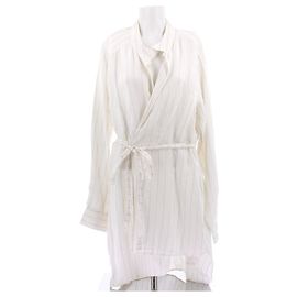 Vestido cruzado Loewe de algodón blanco talla 36