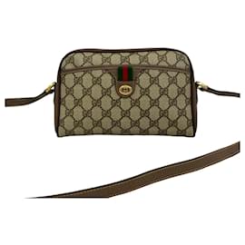 Borsa a tracolla in pelle Gucci Vintage Sherry Line GG Logo