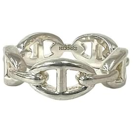 HERMES Chaine d'Ancre Enchainée Ring in Sterling Silver - Hermès