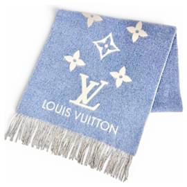 Stola in cashmere blu Louis Vuitton