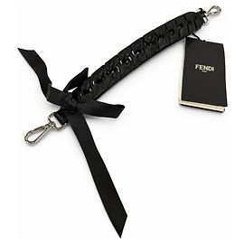 Tracolla Fendi Mini Strap You in pelle con nastro