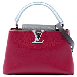 Louis Vuitton Capucines PM in pelle Taurillon tricolore rosso