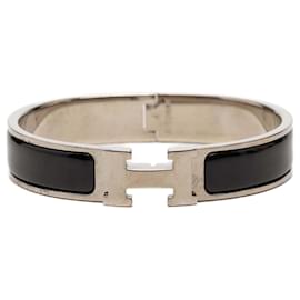 Bracelet Clic H Hermès Black Narrow Enamel PM