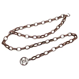 Cintura con catena Chanel Brown CC in ottone