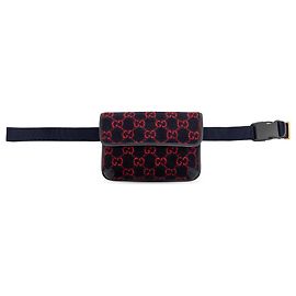 Borsa a tracolla slim in lana GG nero Gucci