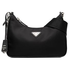Borsa Prada Black Saffiano Trimmed Re Nylon Re Edition 2005