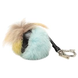 Portachiavi e charm per borsa Fendi Blue Tricolor Fur Monster Bug