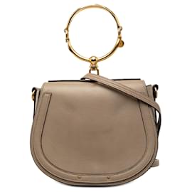 Chloé Nile Leder Umhängetasche Braun Medium