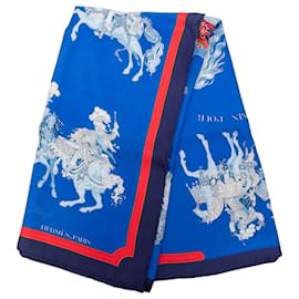 Hermès Seidentuch Blue Carrousel 90