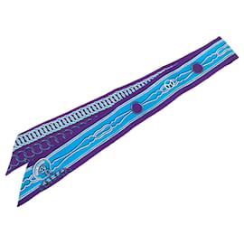 Foulard Twilly in seta Hermès Purple Maillons
