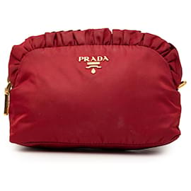 Neceser de cosméticos Prada Red Tessuto con volantes