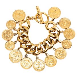 Bracciale Charm Chanel Gold CC Placcato Oro