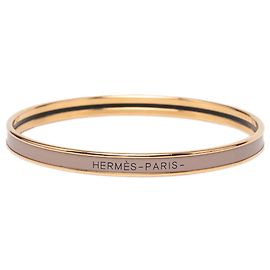 Bracciale in smalto marrone extra stretto Hermès 62