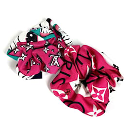 Set di scrunchie in seta multicolore Louis Vuitton