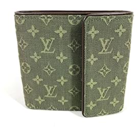 Portefeuille pliable trois volets Khaki Louis Vuitton