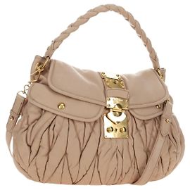 Borsa Miu Miu Madras Convertible Lock in pelle Medium