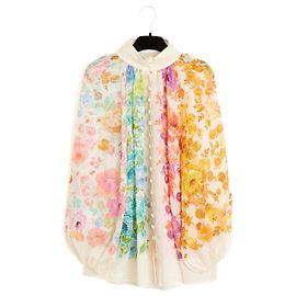 Camicetta Zimmermann Ottie in Ramia con Stampa Floreale Arcobaleno