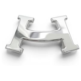 NEUER HERMES H SMILEY 32MM PALLADIUMSTAHL SILBERN GÜRTELSCHNALLEN-SCHLOSS - Hermès