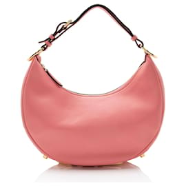 Piccola borsa hobo in pelle Fendi Fendigraphy