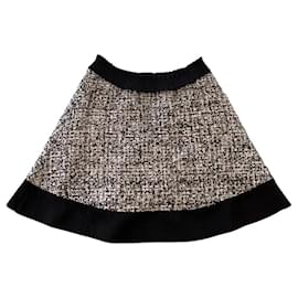 Falda de tweed blanco y negro Sandro