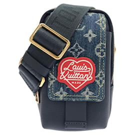 Pochette doppia per telefono Monogram Denim Louis Vuitton