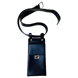 Fendi Marsupio in pelle nero per smartphone